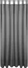 A close-up view of a gray curtain hanging from a rod. Produktbild-Vorschau