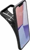 A black phone case is shown from a diagonal angle, with the inside of the case visible. Voir les images du produit