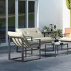Outsunny Salon de jardin extérieur 4 pièces pour 4 Voir les images du produit 8