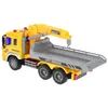 A yellow toy tow truck with a crane and flatbed is shown against a white background. Anteprima dell’immagine prodotto