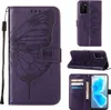 OPPO A55S 5G Hülle, Schmetterling Prägung Flip Leder Produktbild-Vorschau 1