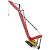 A 3D render of a large red and yellow crane on a white background. Produktbild-Vorschau