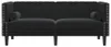 vidaXL Chesterfield-Sofa mit Nackenrollen 2-Sitzer Schwarz Produktbild-Vorschau 4