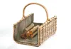 Kobolo Holztrage Holzkorb für Kaminholz eckig - Rattan grau Produktbild-Vorschau 5