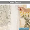 Tenda bianca in voile con ricami floreali e pizzo, tenda Anteprima dell’immagine prodotto 2