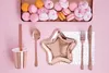 Piatto di carta a stella 18 cm oro rosa, set di 6 pezzi Anteprima dell’immagine prodotto 3