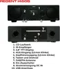A product shot of a Regent i450s HiFi system with numbered labels pointing to different features and a list of those features below. Produktbild-Vorschau