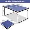 137.2cm/4.5FT Foldable Table Tennis Table,Portable Ping Produktbild-Vorschau 2