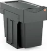 A dark gray trash sorting system is shown against a white background. Voir les images du produit