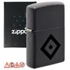 Zippo zapalovac Hamburger SV cierny matny s lesklym logom Náhľad obrázku produktu 1