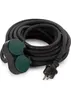 Prolunga da esterno con 2 uscite - 10 M - Nero - 3G2.5 - Anteprima dell’immagine prodotto 1
