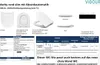 Product information and diagrams for a VIGOUR toilet seat. Produktbild-Vorschau