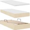 Bett mit Stauraum und LED mit LED Creme 90 x 190 cm Produktbild-Vorschau 9