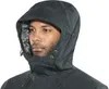 Close-up of a man wearing a dark navy hooded jacket. Produktbild-Vorschau