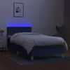 Boxspringbett mit Matratze & LED Blau 80x200 cm Stoff Produktbild-Vorschau 4