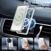 A phone case and car mount are shown in a car's air vent. Voir les images du produit