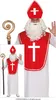 A man dressed in a Nikolaus costume, holding a staff. Anteprima dell’immagine prodotto
