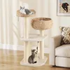 A cat tree with two cats in a living room setting. Anteprima dell’immagine prodotto