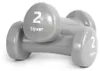 tiguar vinylové činky 2 kg pár, světle šedé, ergonomické, Náhled obrázku produktu 2