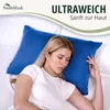 set di 2 copricuscini 100% cotone 40x60 cm blu reale Anteprima dell’immagine prodotto 4