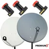 PremiumX 45cm Satellitenschüssel Stahl Hellgrau PX-SUN Twin Produktbild-Vorschau 7