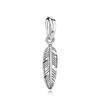 PANDACHARMS Feder Charm Anhänger, 925er Sterling Silber, Produktbild-Vorschau 1