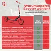 Habib Kickroller mit 205mm XXL Rädern | Klappbar: Rot Produktbild-Vorschau 6