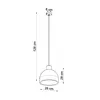 Hängeleuchte DAMASO 1xE27 15W Beton 128x28x28cm Sollux Produktbild-Vorschau 4