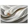 Leinwandbild Weiße Orchidee und 3D-Abstraktion 60x40 Feeby Produktbild-Vorschau 3