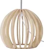 BELIANI Tischlampe Weiß Holz 41 cm Stoffschirm Lampenfuß in Produktbild-Vorschau 8
