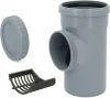 Filter pre dažďové rúry DN 100 Ø 110 mm Sivá revízna rúra Náhľad obrázku produktu 3