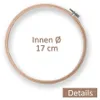 TE-DecoArt 6 Stück Stickrahmen Holz rund 17 cm Rahmen Set Produktbild-Vorschau 5