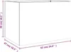 vidaXL Fioriera bianca 62x47x46 cm in acciaio Anteprima dell’immagine prodotto 9
