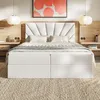 MOTIVENA Aspen Boxspringbett 140x200 Weiß Boucle (Catch Me Produktbild-Vorschau 2