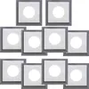 A collection of square frames with circular cutouts, arranged in rows. Anteprima dell’immagine prodotto