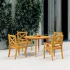 vidaXL Tavolo da giardino Ø110x75 cm Legno massello di Anteprima dell’immagine prodotto 2