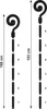 Two staffs of different heights are shown side-by-side with measurements indicated. Anteprima dell’immagine prodotto