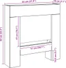 vidaXL Cornice per caminetto Artisan rovere 81x18x82 cm Anteprima dell’immagine prodotto 7