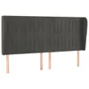 Kopfteil mit Ohren Dunkelgrau 183x23x118/128 cm Samt Produktbild-Vorschau 1