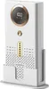 A white air purifier with a gold accent and a digital display, shown in its stand. Produktbild-Vorschau