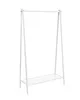 A white A-frame clothing rack with a slatted bottom shelf. Produktbild-Vorschau