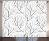 ABAKUHAUS Schwarz und weiß Rustikaler Gardine, Winter-Baum, Produktbild-Vorschau 1