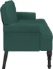vidaXL Panca con schienale Verde scuro 119,5x64,5x75 cm Anteprima dell’immagine prodotto 5