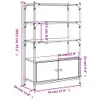 Bücherregal 3 Fächer Räuchereiche 70x30x109,5 cm Produktbild-Vorschau 12