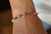 Bracelet de cheville ajustable avec œil du diable coloré - Voir les images du produit 5