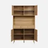 sweeek - Küchenschrank aus Holz und Rattan-Geflecht mit 4 Produktbild-Vorschau 3