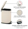 WENKO Treteimer Mod. Design 12 L, Easy-Close, Creme, mit Produktbild-Vorschau 4