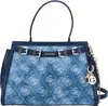GUESS Handtasche DOVIE Satchel Denim Logo Produktbild-Vorschau 7