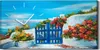 Wohnzimmer-Bild Leinwand Uhr Geräuschlos 60x30 Ölgemälde Produktbild-Vorschau 1