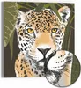 DEQORI Hybrid Leinwand Bild 30x30 cm 'Blick des Leoparden' Produktbild-Vorschau 1